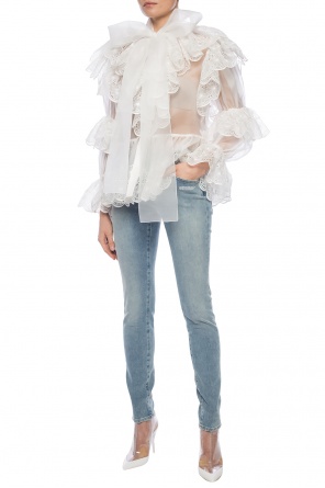 Transparentny top z falbanami, zdjęcie 2 Transparentny top z falbanami od Dolce & Gabbana